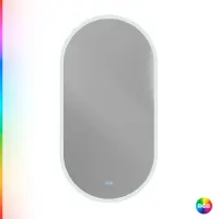 Зеркало Cezares Ellise CZR-SPC-ELS-500-950-RGB-TCH, 50 см, с подсветкой RGB, цвет белый