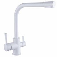 Смеситель KAISER Mercur кухня боковой под фильтр Ø35 (белый глянец)