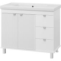 Тумба с раковиной Misty Аврора 100 УТ000024195 Белая матовая