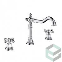 Смеситель на борт раковины, врезной на 3 отверстия Vieir V370112 хром