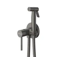 Гигиенический душ Cezares, RELAX-DIF-GM, со смесителем, оружейная сталь