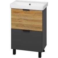 Тумба с раковиной Misty Форест 60 УТ000023197 Дуб Вотан Антрацит