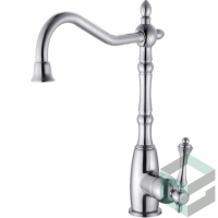 Смеситель для кухни из латуни с поворотным изливом Ganzer GZ77021 хром