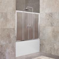 Шторка на ванну BelBagno UNIQUE-VF-2-150/180-140-P-Cr, хром